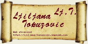 Ljiljana Topuzović vizit kartica